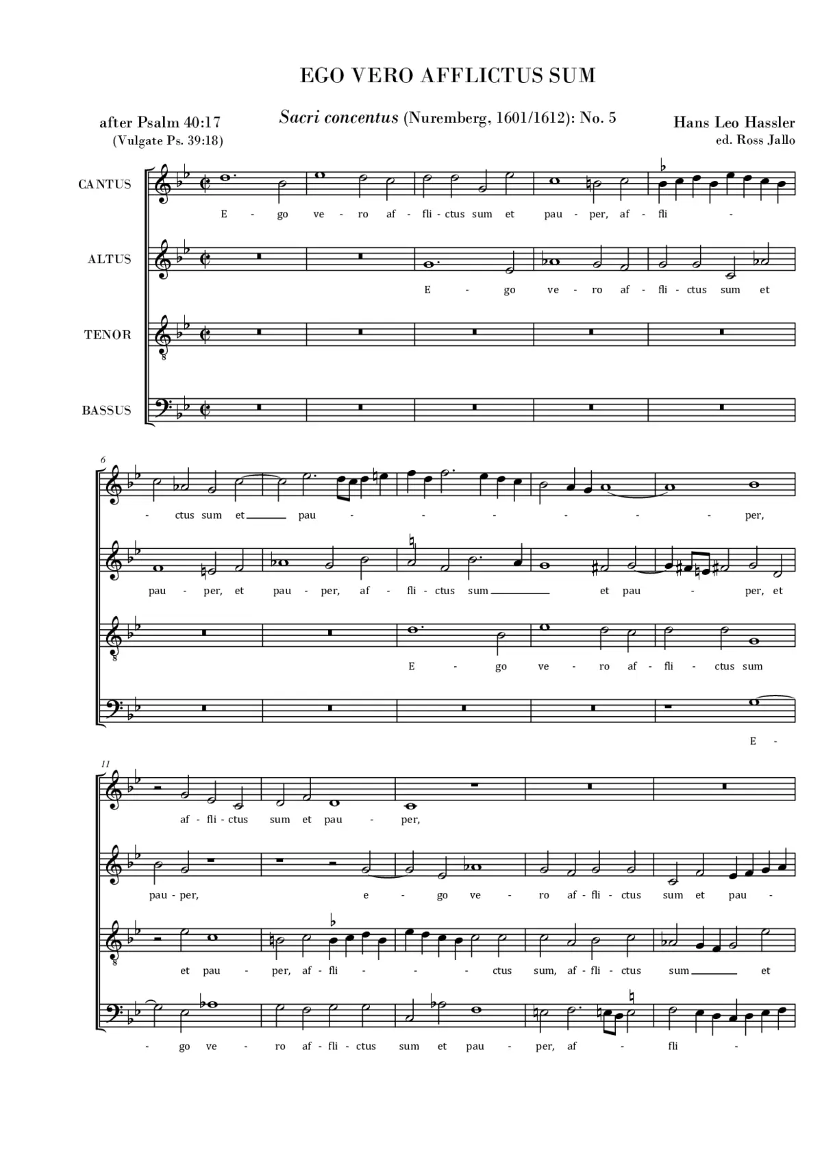 Ego vero afflictus sum - Page 1