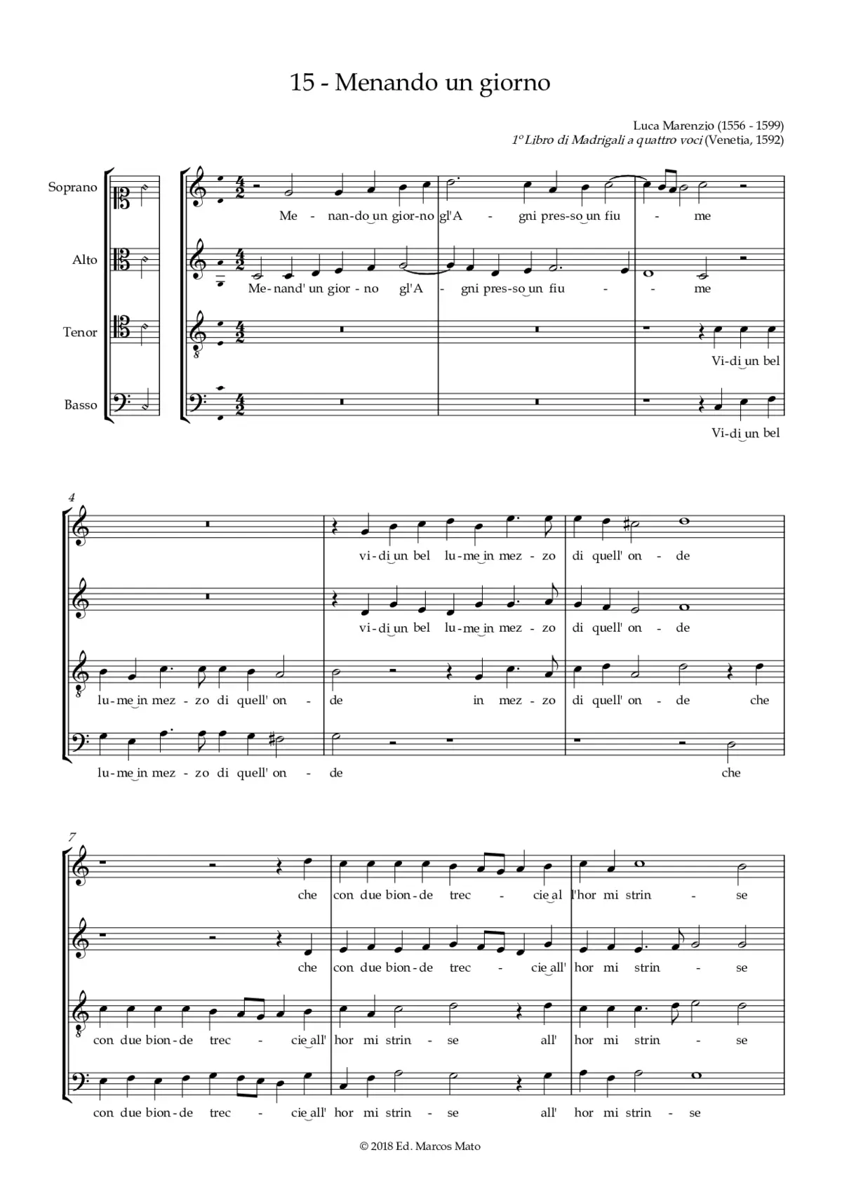 Menando un giorno gl'agni presso un fiume - Page 1