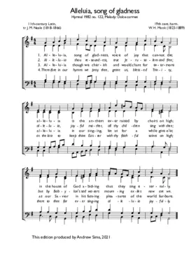 Alleluia, song of gladness