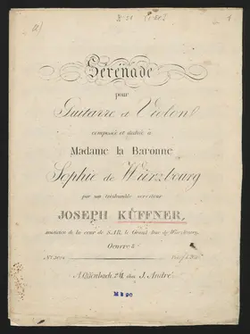 Sérénade pour Guitarre et Violone