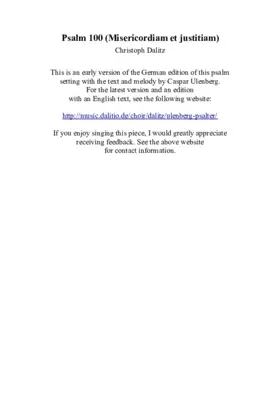 Psalm 100 (Ulenberg)