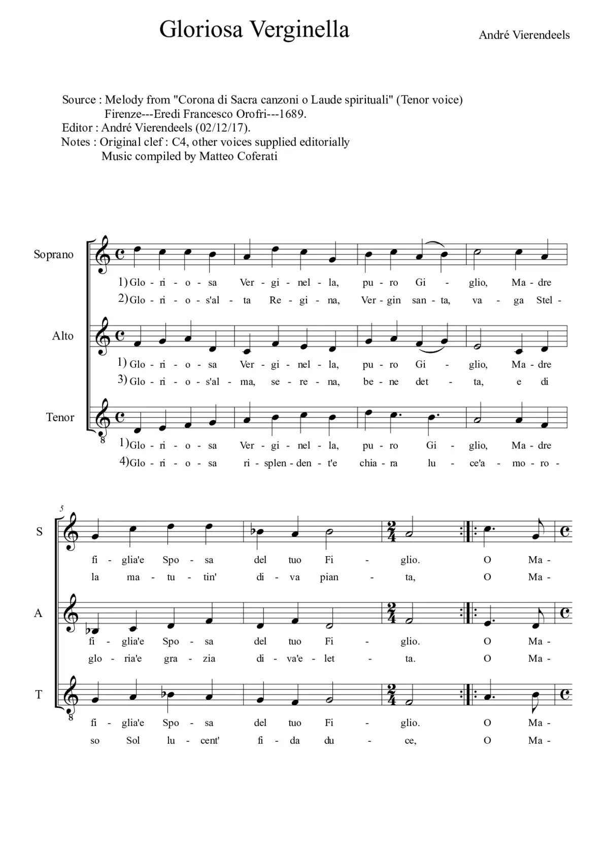 Gloriosa Verginella - Page 1