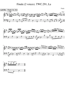 Finale.(2 voices). TWC.291 La