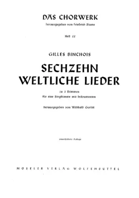 Sixteen Secular Songs