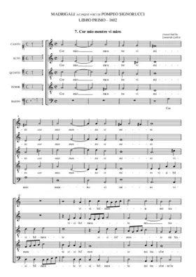 Cor mio mentre vi miro