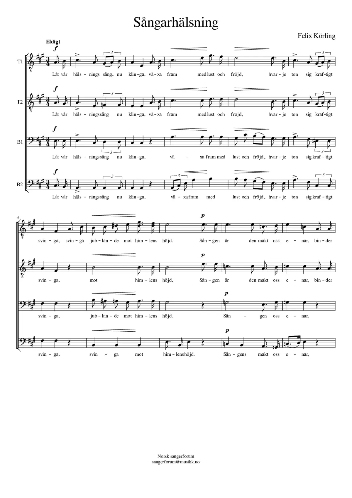 Sångarhälsning - Page 1