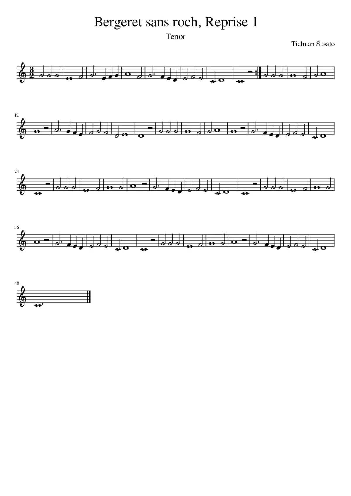 Bergeret sans roch Reprise 1 - Page 1