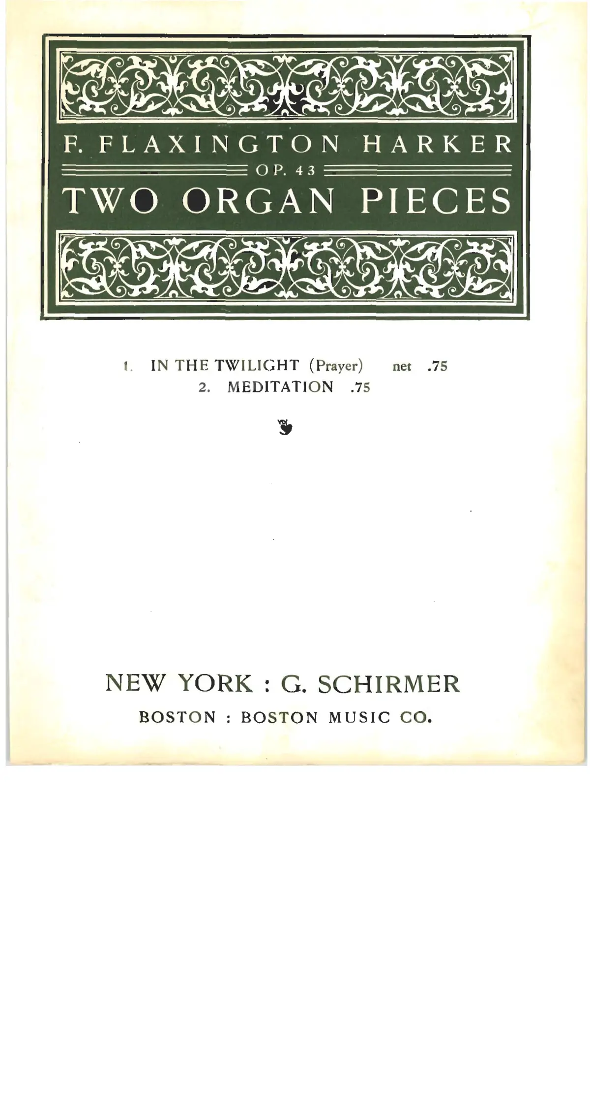 2 Organ Pieces, Op.43 - Page 1