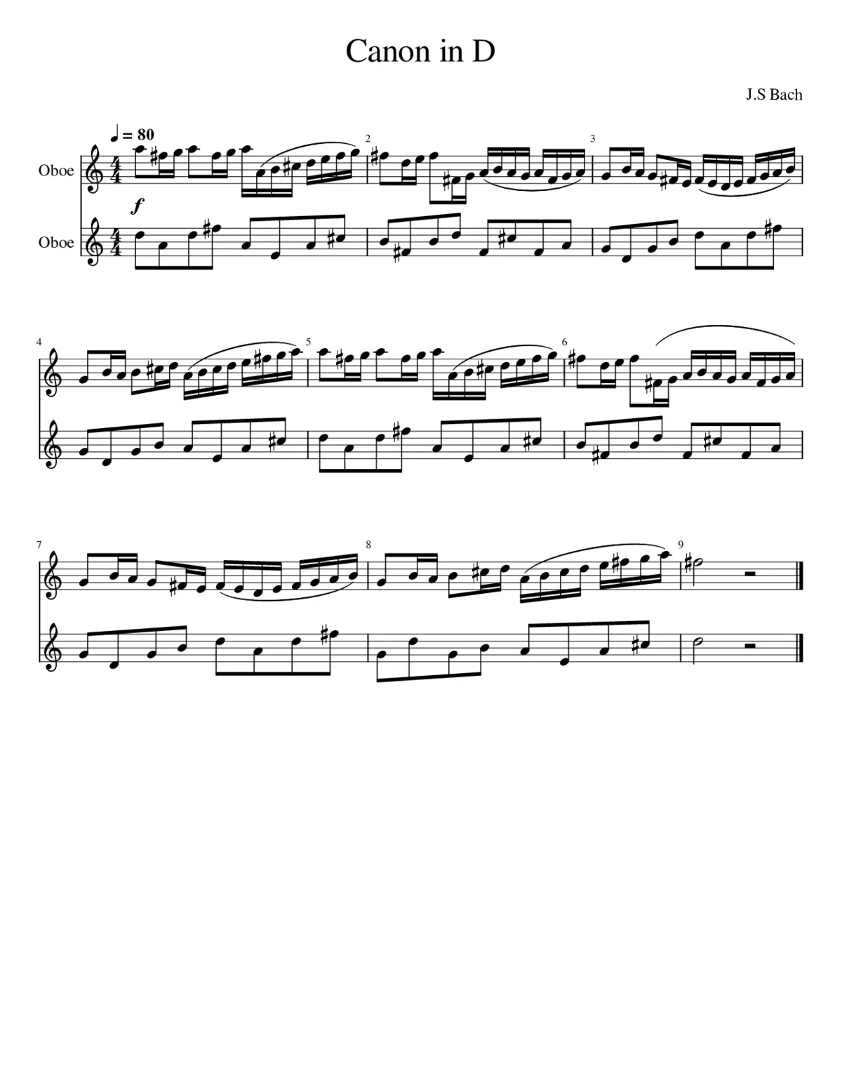 Canon and Gigue in D major P.37 - Page 1