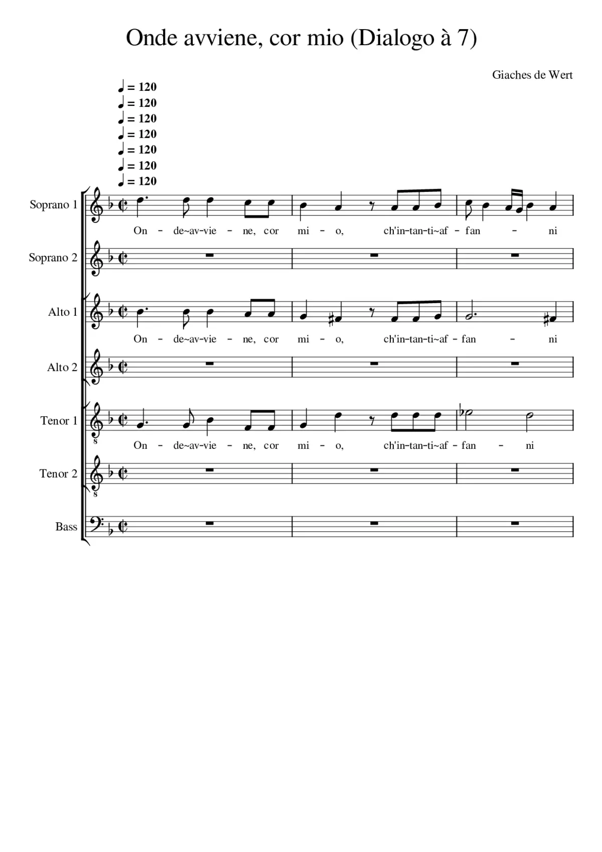 Onde avviene cor mio - Page 1