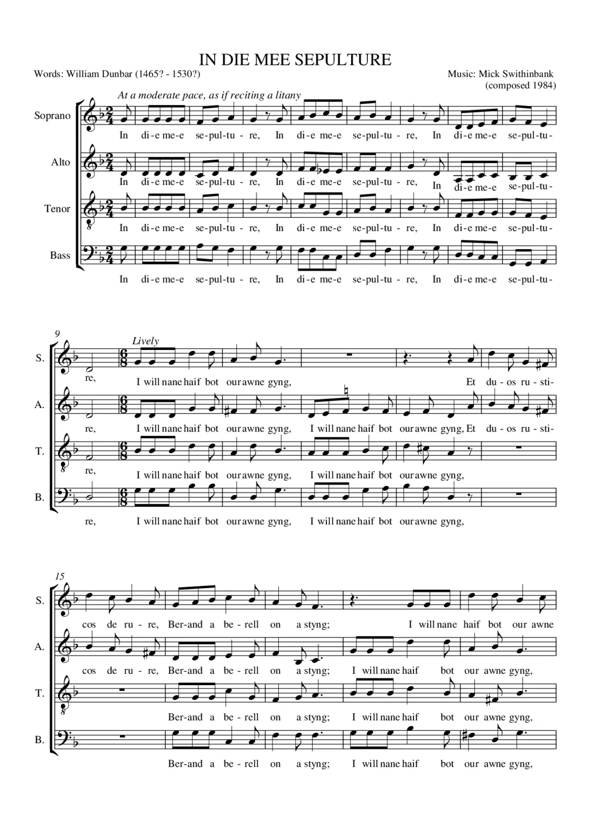 In die mee sepulture - Page 1