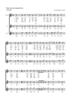 Nun bin ich einmal frey