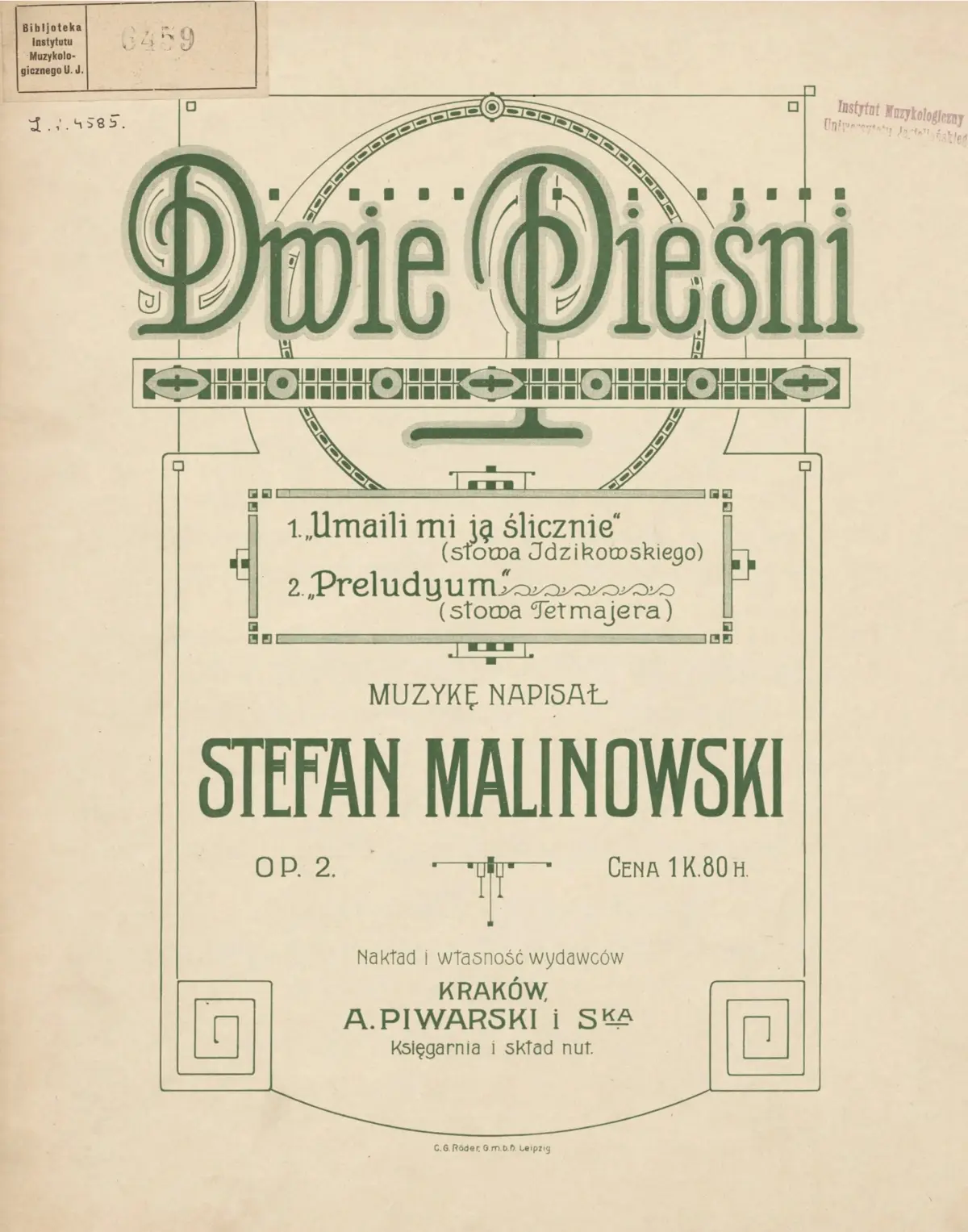 2 Pieśni - Page 1