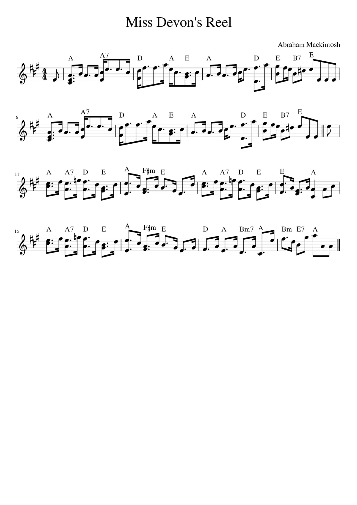 Miss Devon's Reel - Page 1