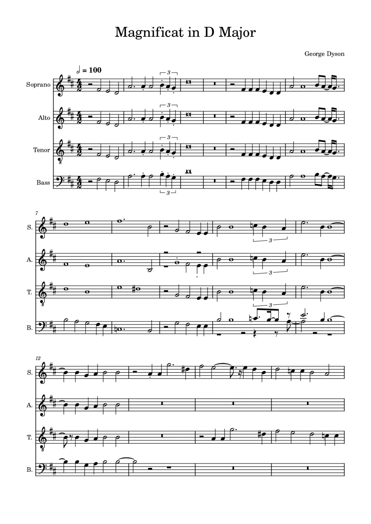 Magnificat in D Major - Page 1