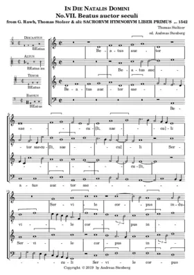 Beatus auctor seculi