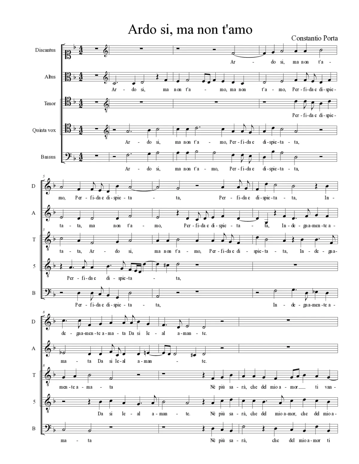 Ardo sì, ma non t'amo - Page 1