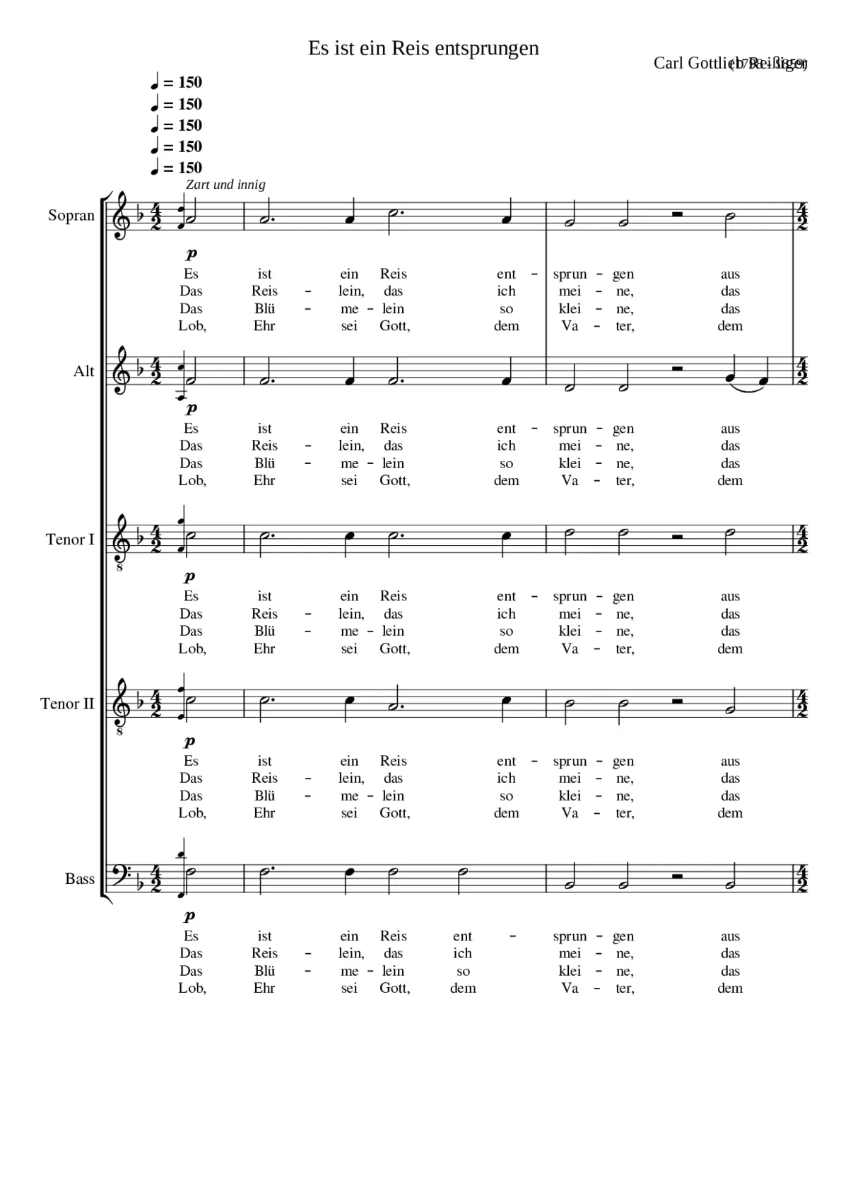 Es ist ein Reis entsprungen - Page 1