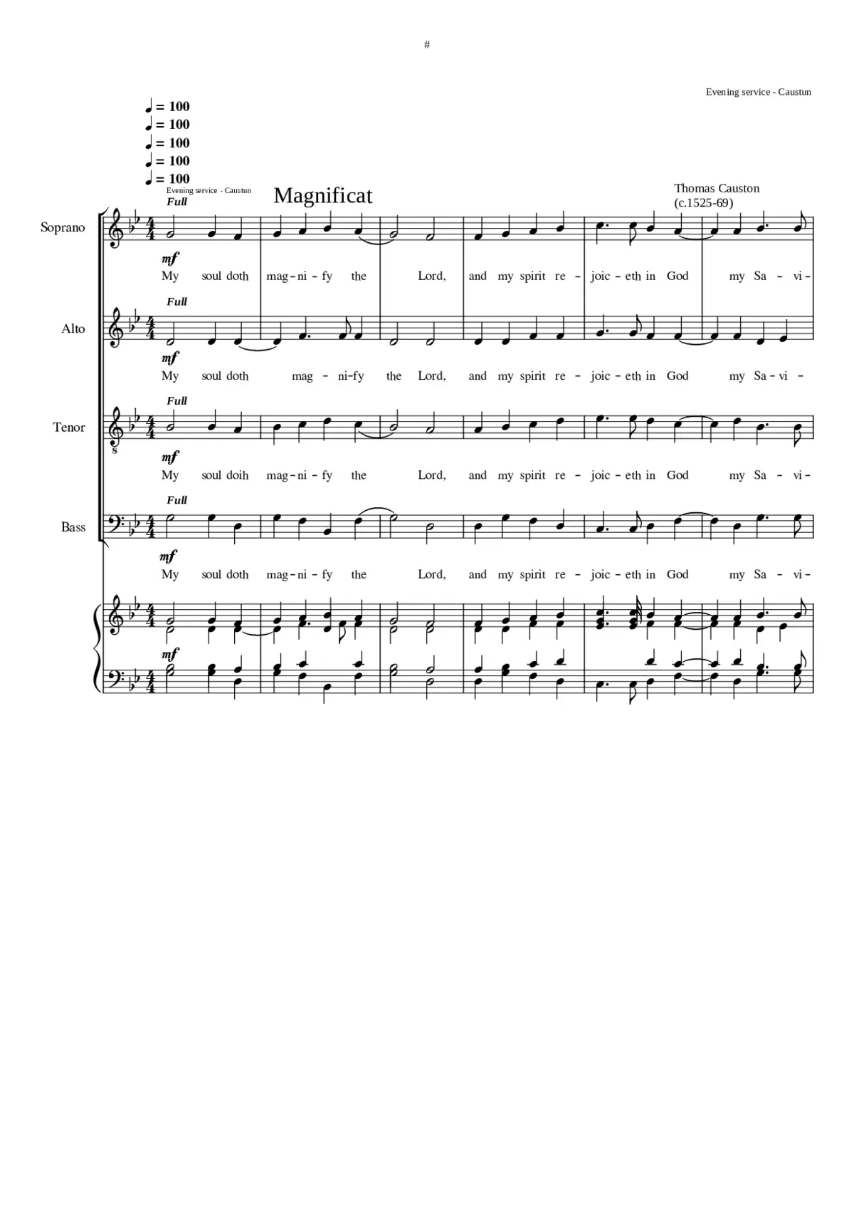 Evening Service - Page 1