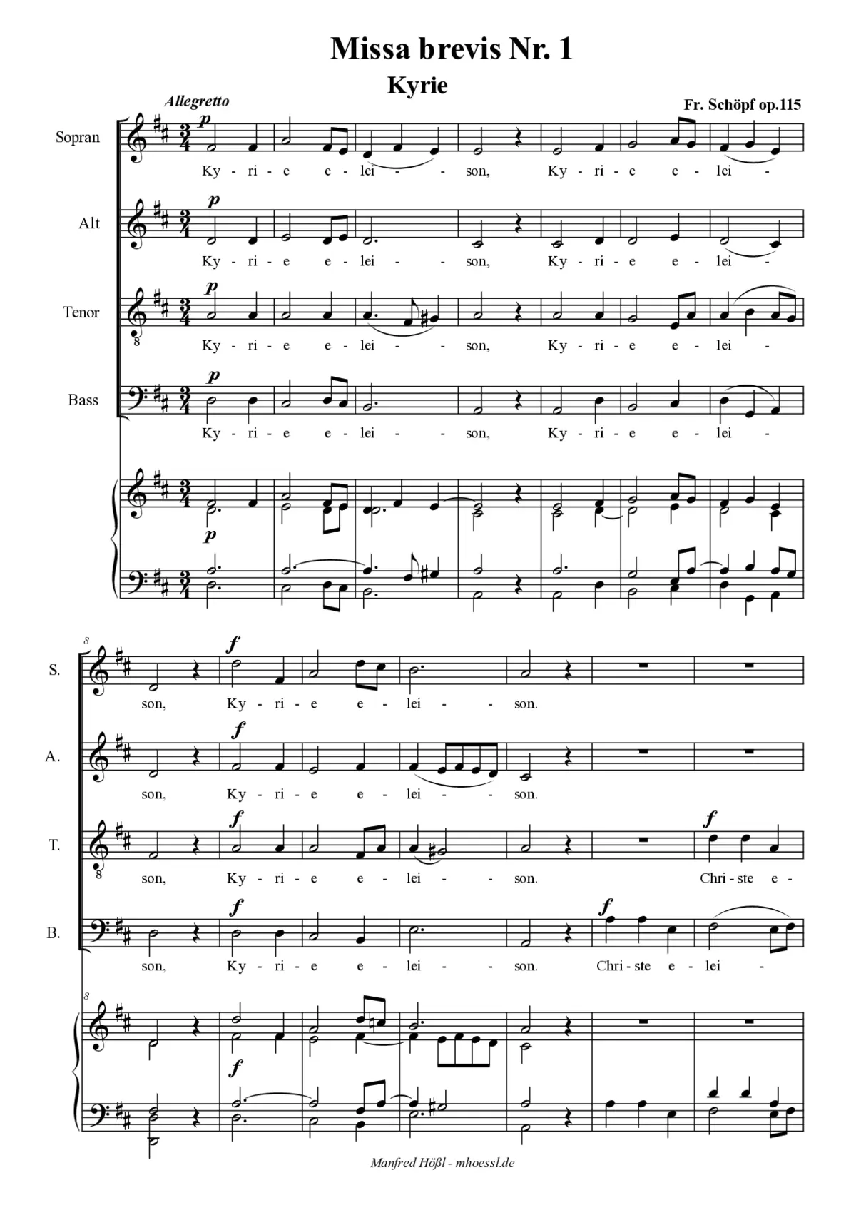 Missa brevis Nr. 1 - Page 1