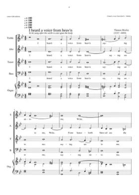 Third Dirge Anthem (I heard a voice from heav'n)