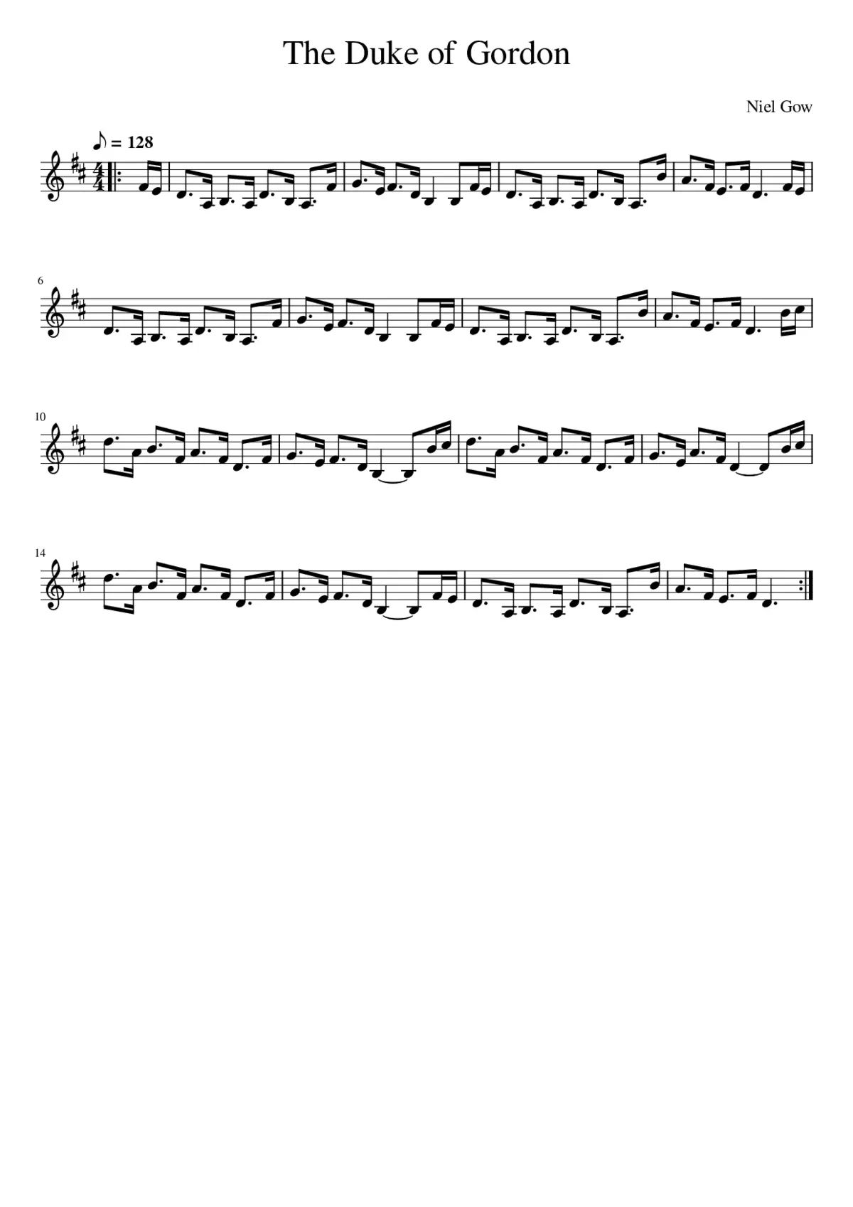 The Duke of Gordon - Page 1