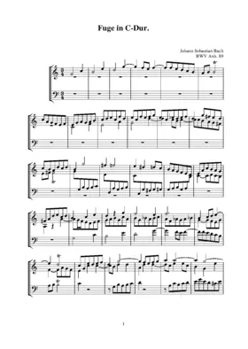 Fugue in C major, BWV Anh.89
