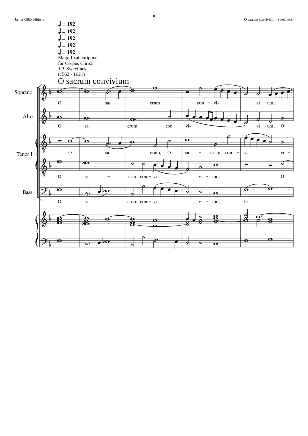 O sacrum convivium - Page 1