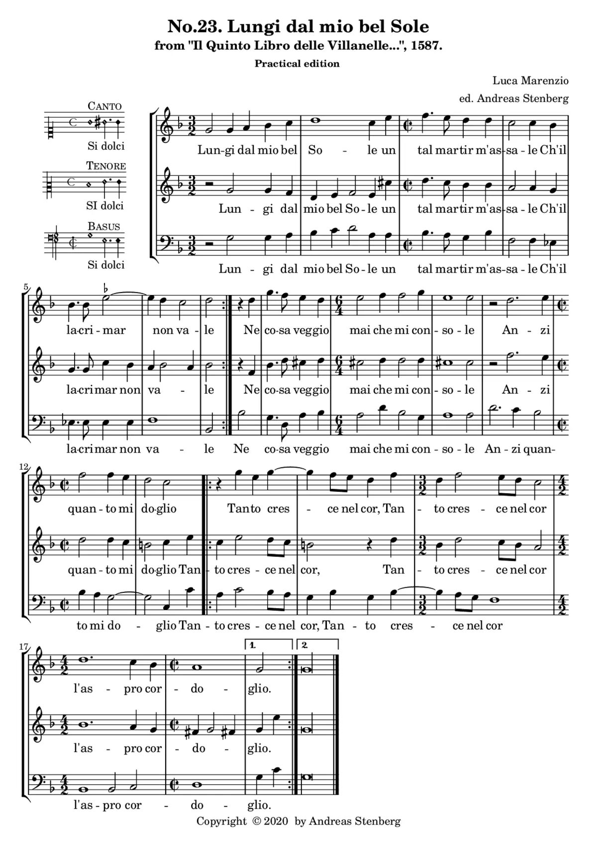 Lungi dal mio bel Sole - Page 1
