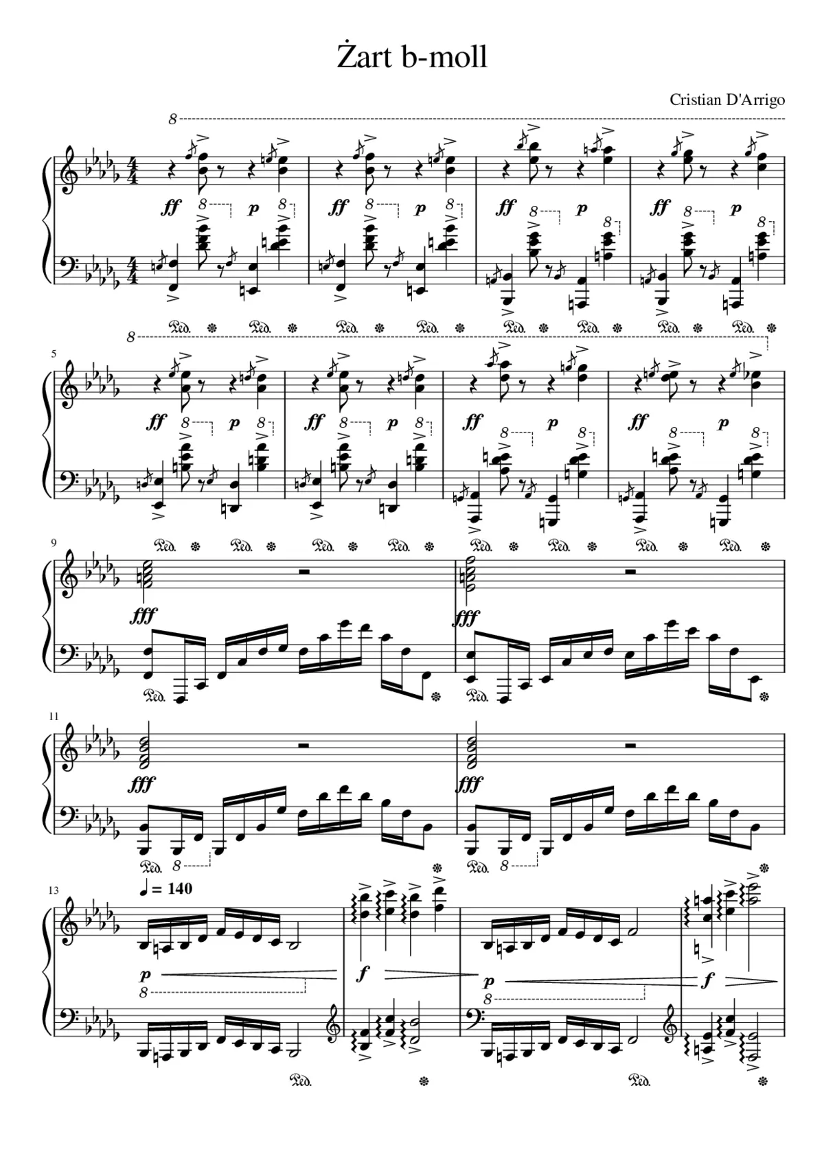 Introduction and Scherzo in Bb minor - Page 1