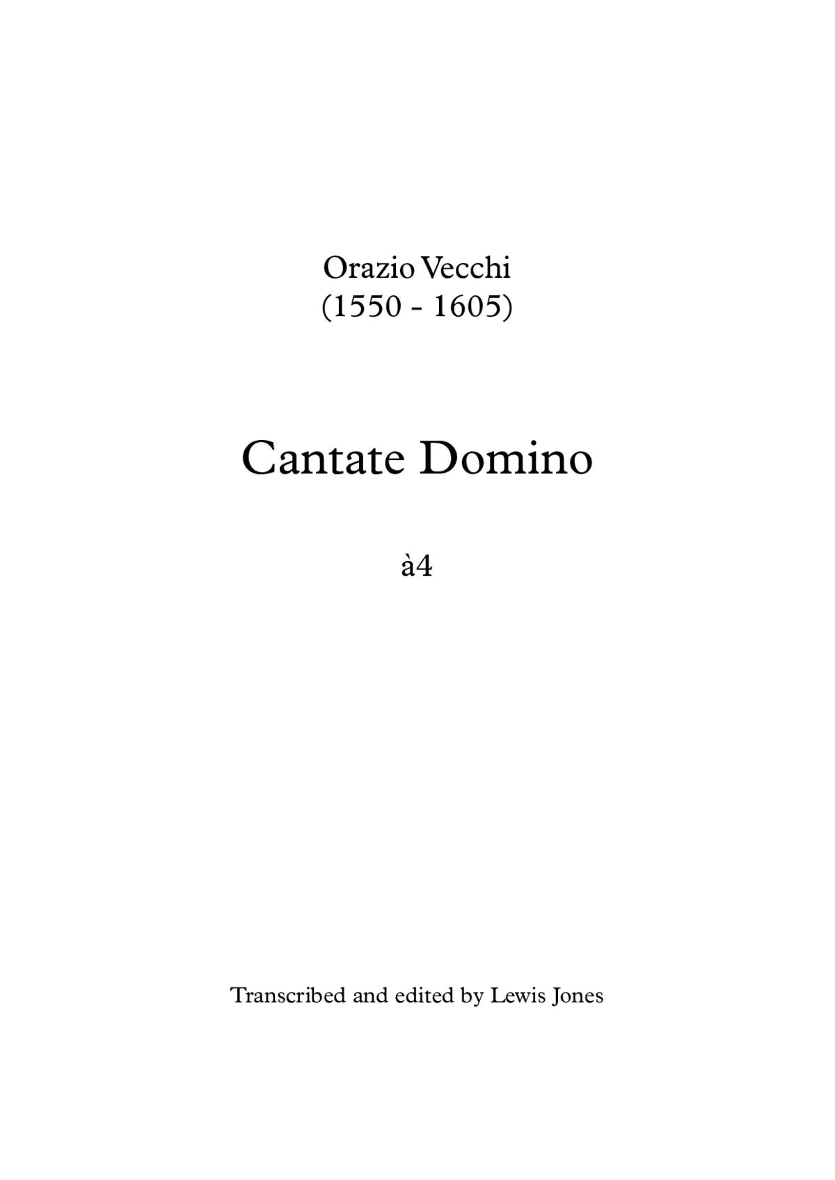 Cantate Domino a 4 - Page 1