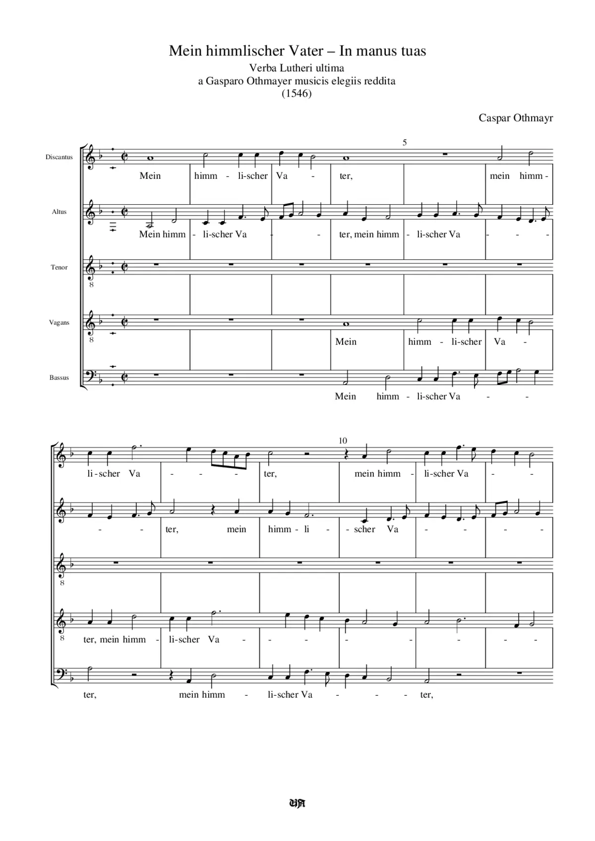 Mein himmlischer Vater - In manus tuas - Page 1