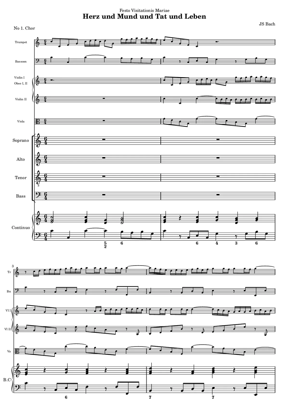 Herz und Mund und Tat und Leben, BWV 147 - Page 1