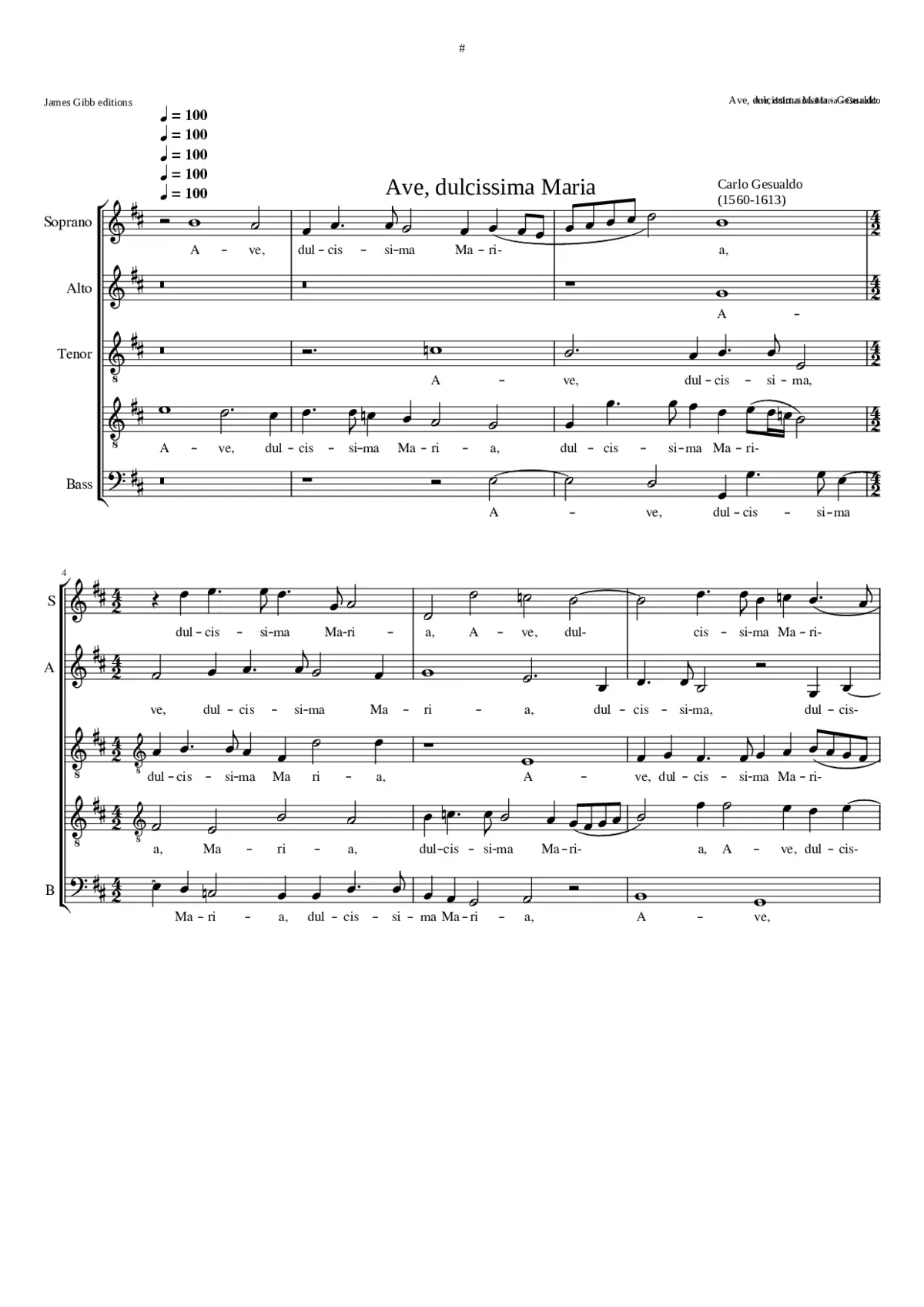 Ave dulcissima Maria - Page 1