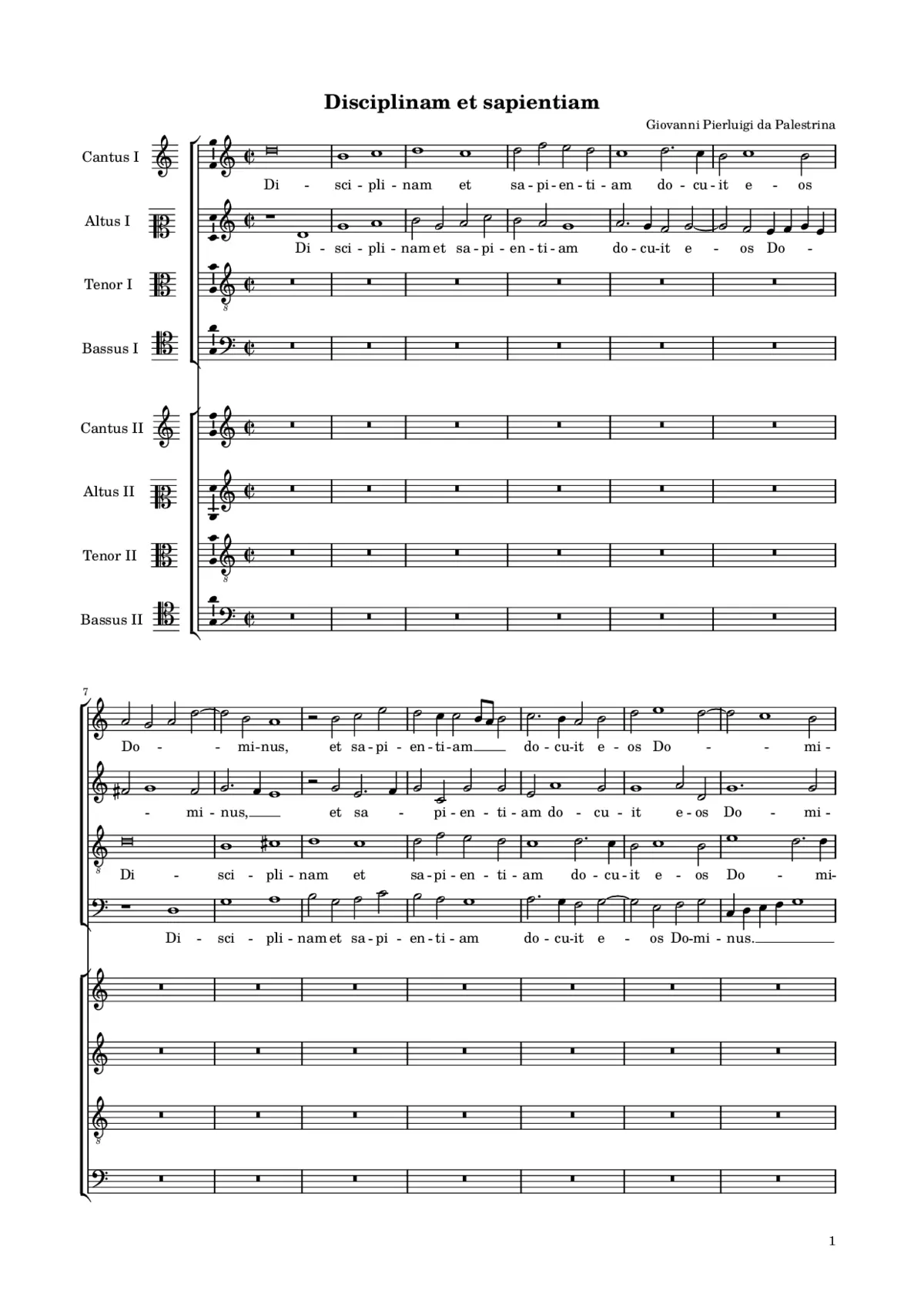 Disciplinam et sapientiam - Page 1