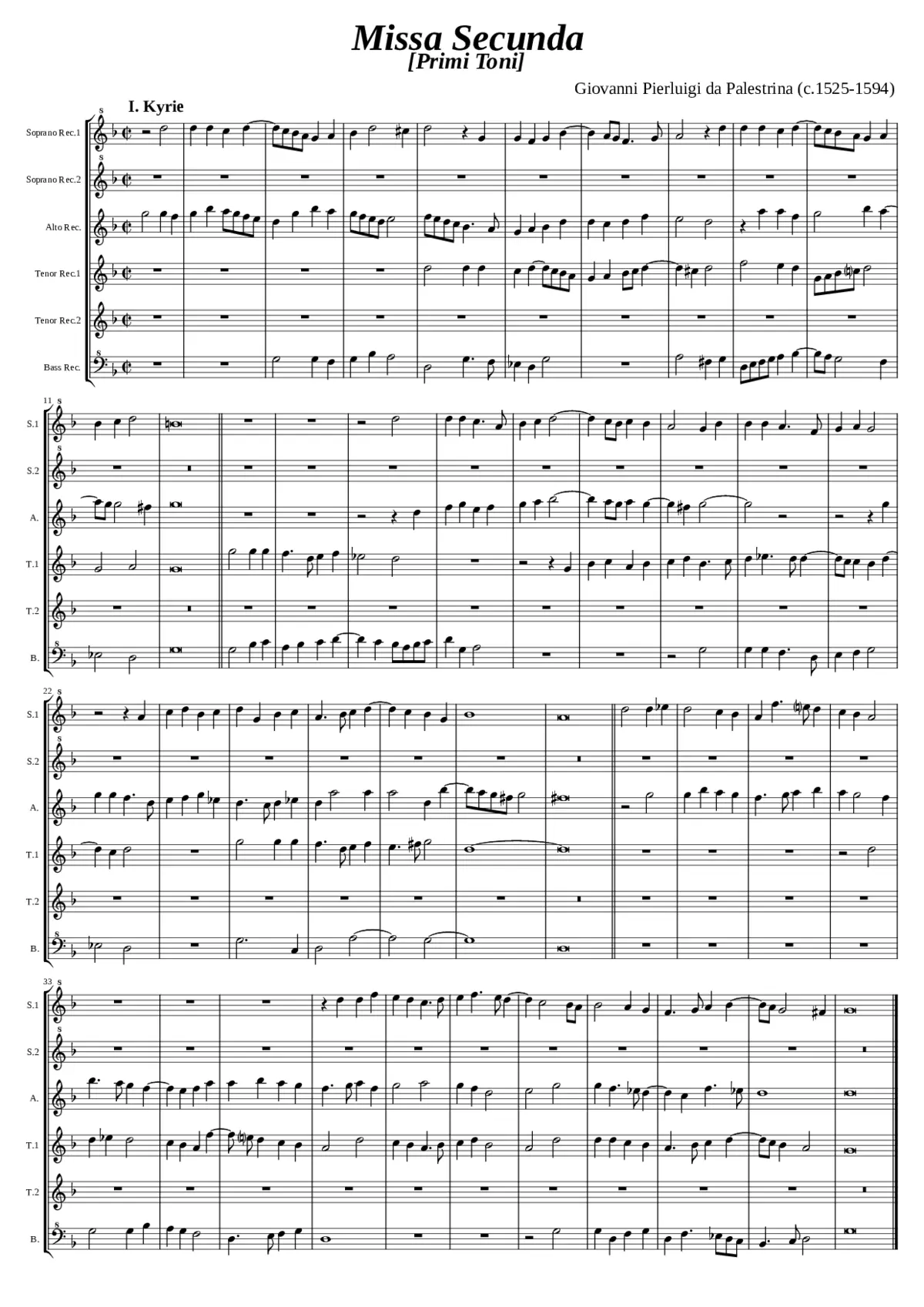 Missa Secunda - Page 1