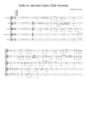 Ardo sì ma non t'amo (2nd setting the other may be found here.)