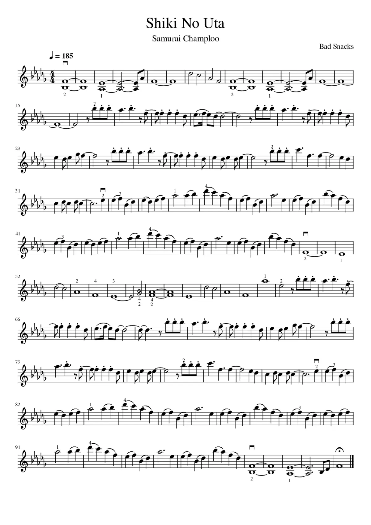 samurai champloo - shiki no uta - Page 1