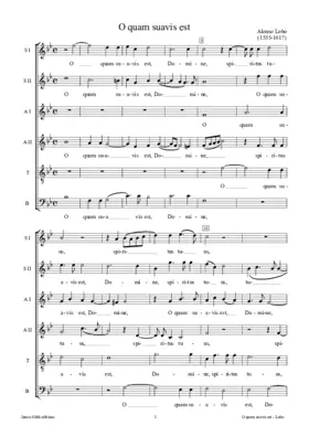 O quam suavis est, Domine