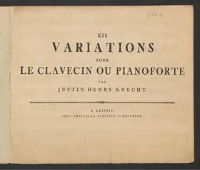 12 Variations on a Theme in C major