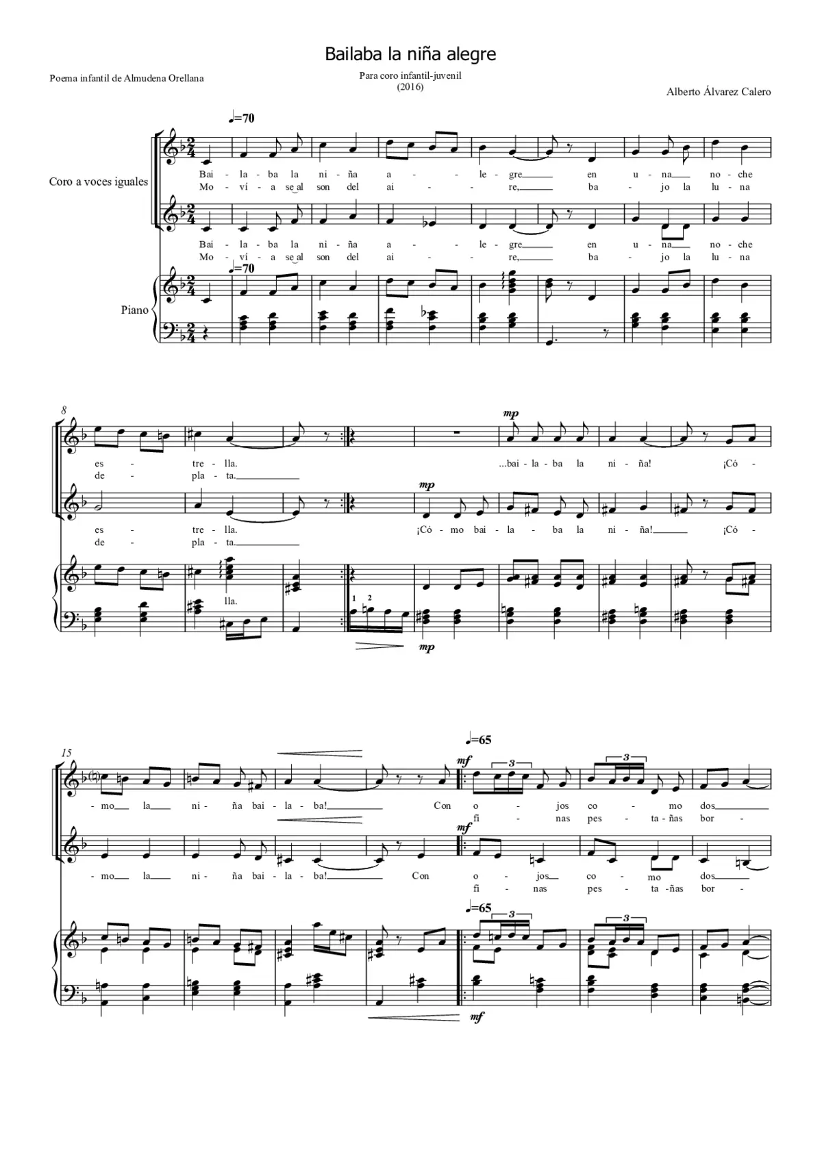 Bailando la niña alegre - Page 1