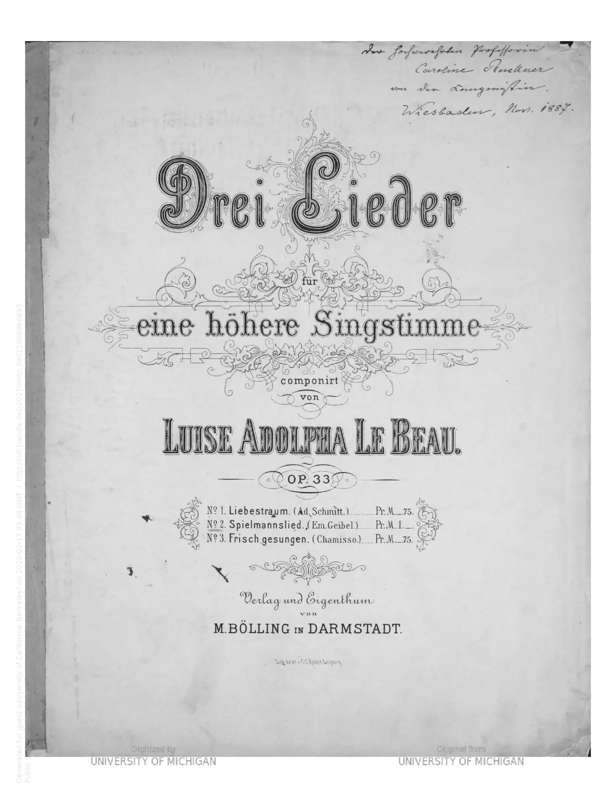 3 Lieder - Page 1