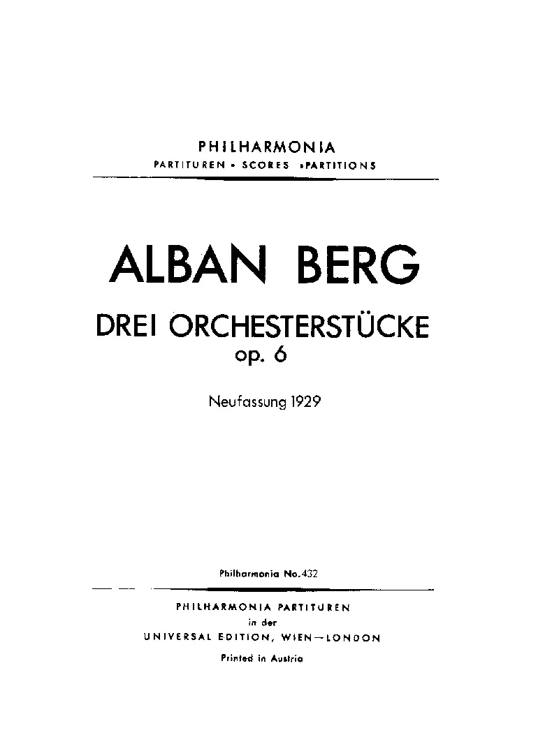 3 Orchesterstücke - Page 1
