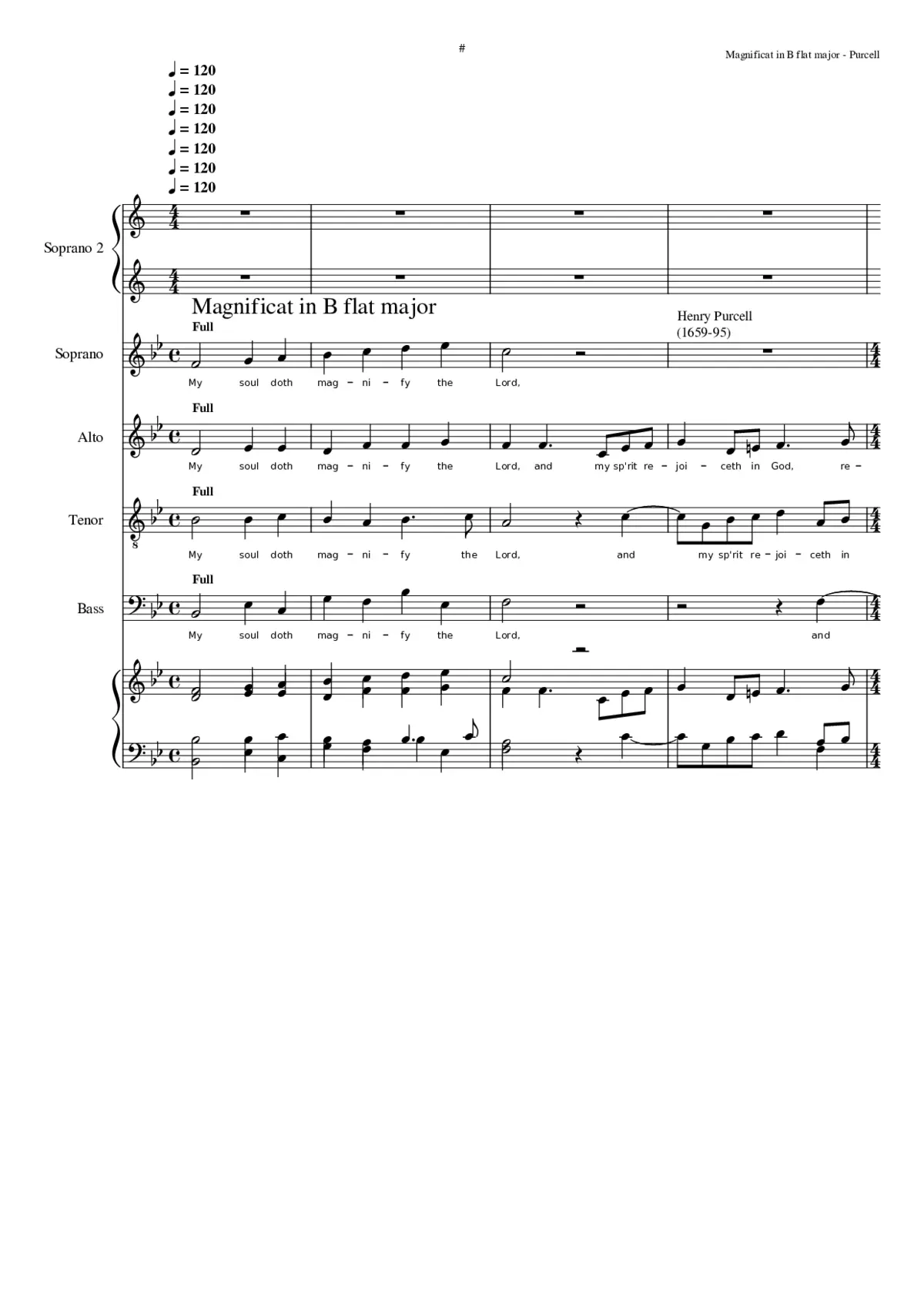 Magnificat and Nunc dimittis in B flat - Page 1