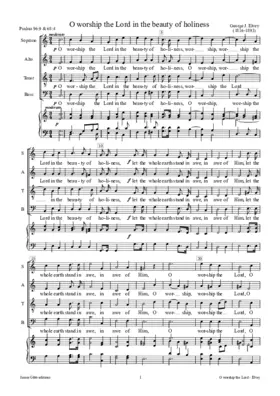 O worship the Lord in the beauty of holiness