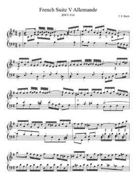 French Suite No.5 in G major BWV 816