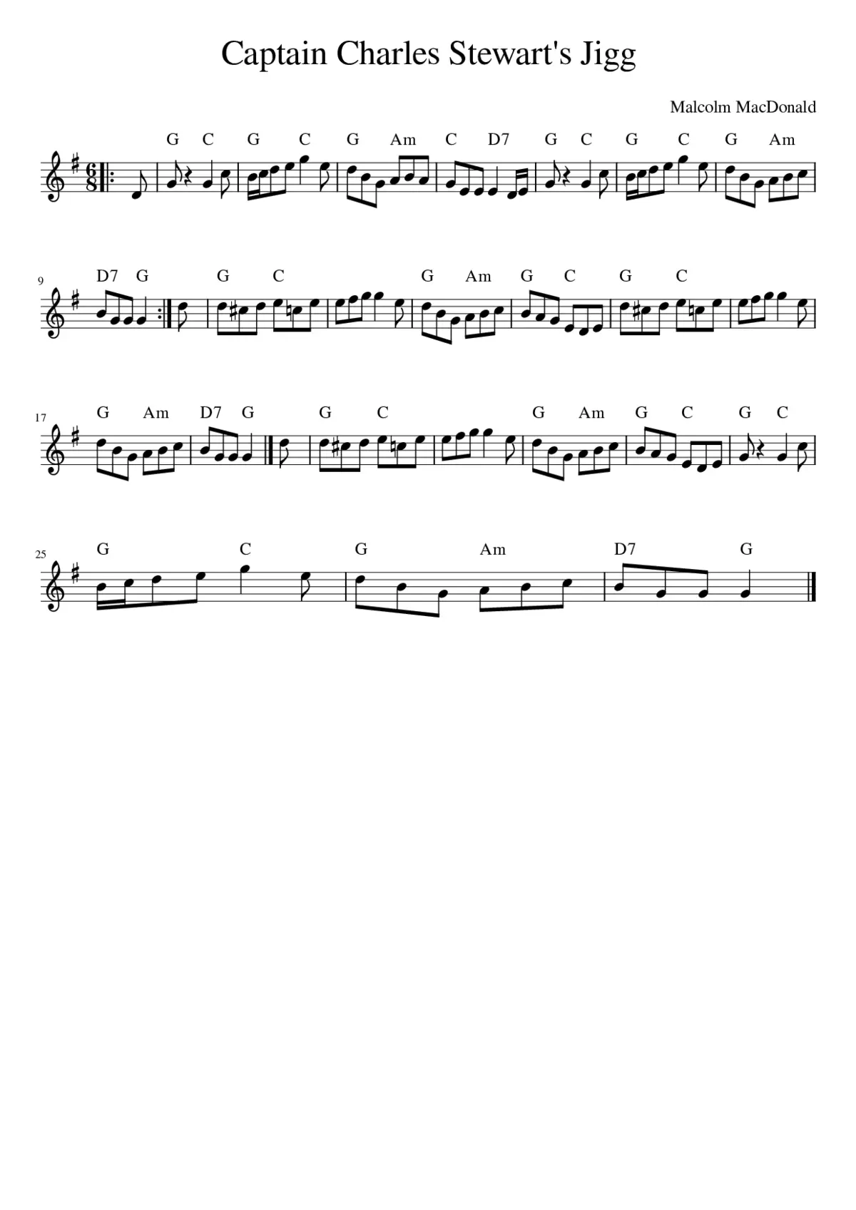 Captain Charles Stewart's Jigg - Page 1