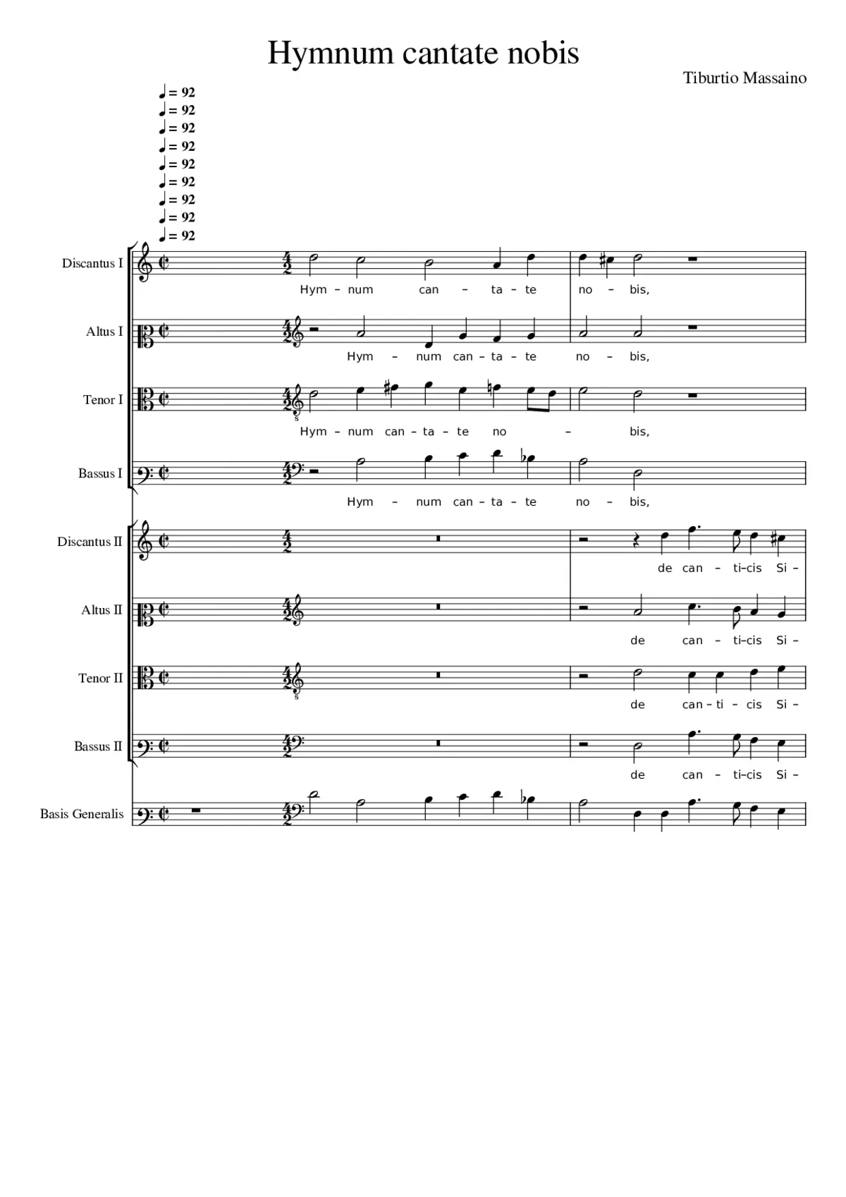 Hymnum cantate nobis - Page 1