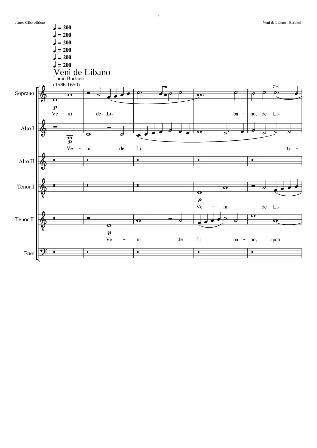 Veni de Libano - Page 1