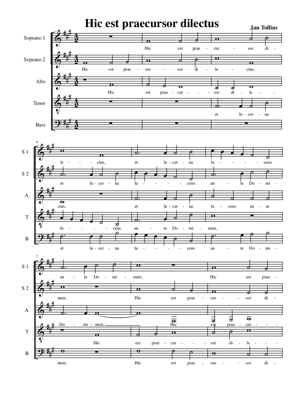 Hic est praecursor dilectus - Page 1